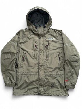 Vintage Spyder Goretex Jacket Full Zip Parka Ski Men's Large Olive